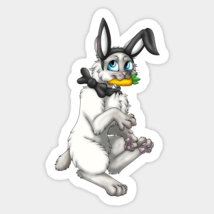 Bobtail BunnyCat: Fawn Point (Black) Sticker